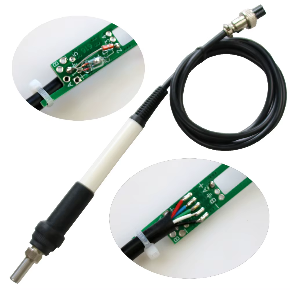 QUECOO 5pin T12-M8 9501 907 P9 poignée 1.1m pour station de fer à souder STM32 T12-955/958 températu