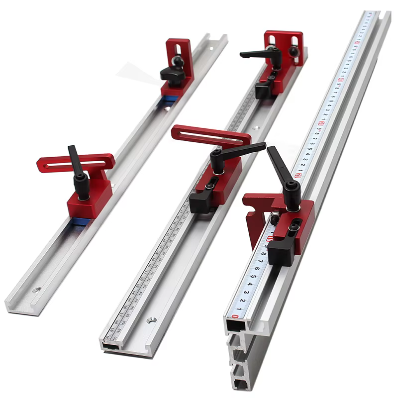 Arrêt de piste en T pour le travail du bois, limiteur de fente en T, clôture à onglet en aluminium,