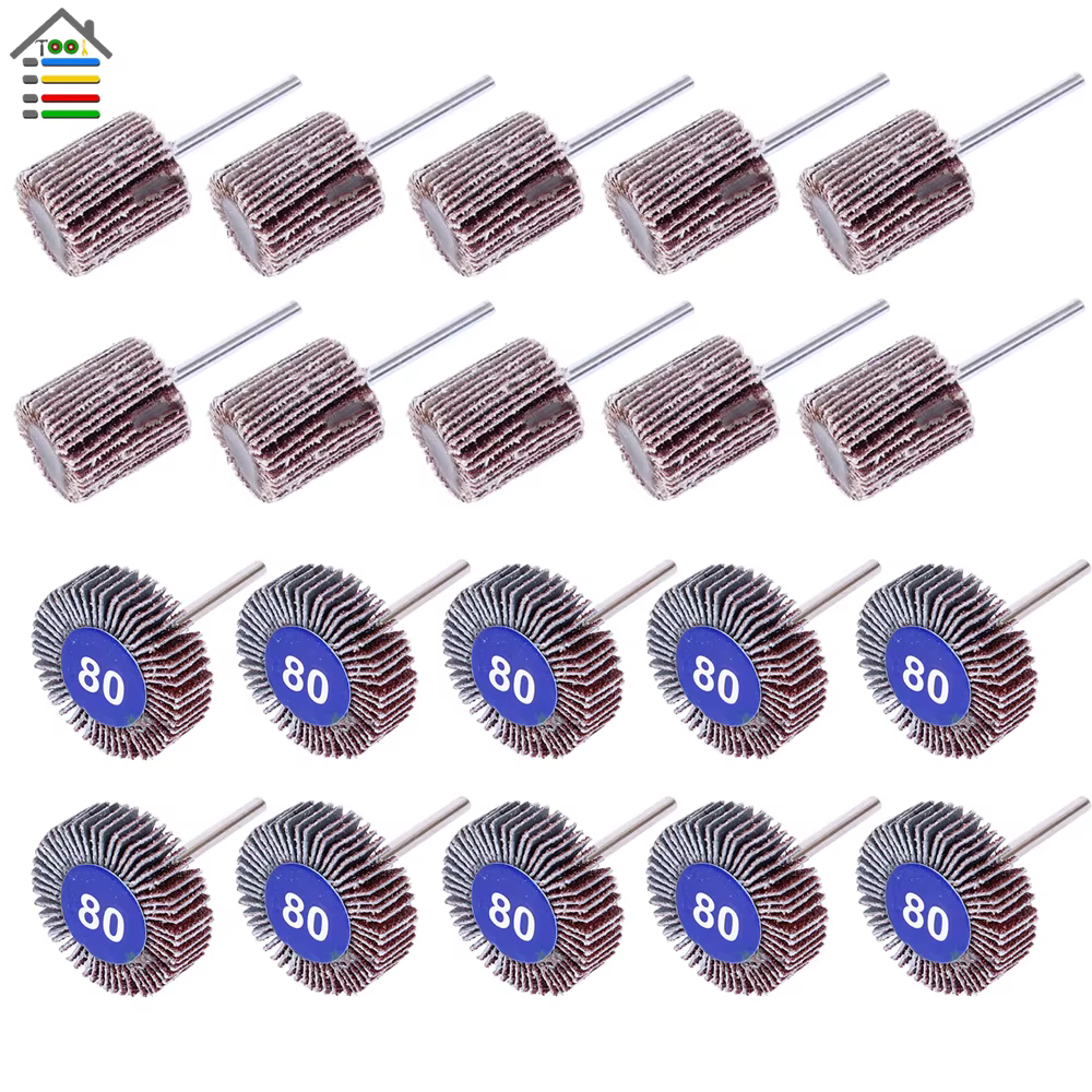 Disque de ponçage à roue à lamelles, 32mm et 20mm, adapté aux accessoires Dremel, outil rotatif, meu
