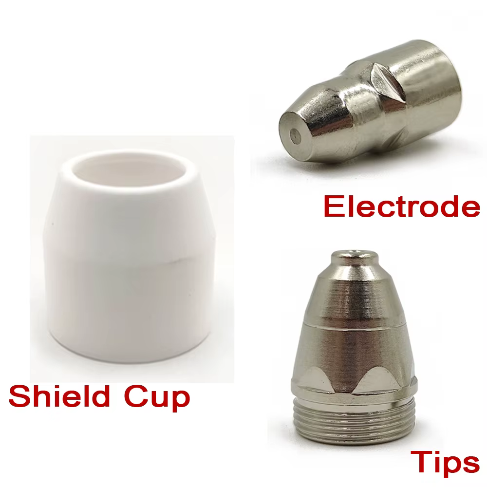 Bouclier de torche de soudage plasma P80, buse d'électrode de pointe, coupe consommable, CNC, 60A, 8