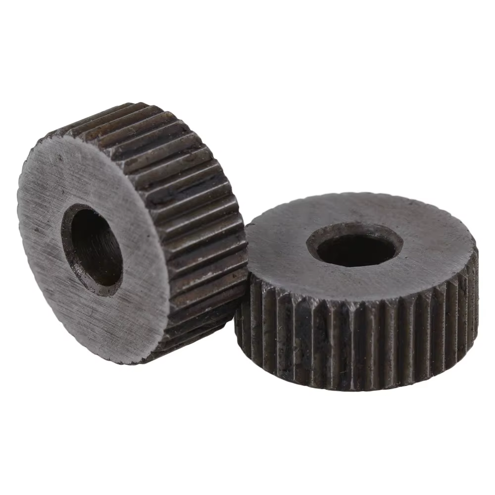 Outil de moletage simple et droit, pas de 1.5mm, molette linéaire, 19x8mm, 2 pièces