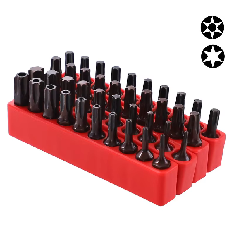 Embouts de tournevis Torx 25mm avec trou, jeu magnétique T20 T25 T6-T40 1/4 pouces, tournevis électr