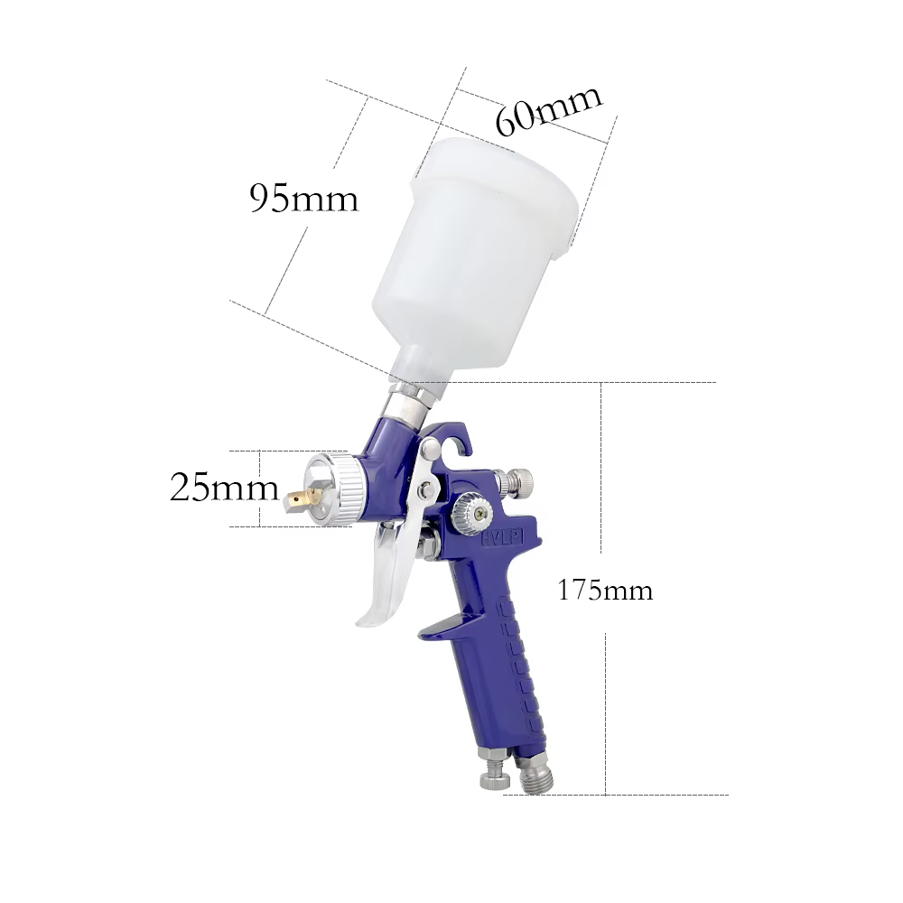 Pistolets de pulvérisation professionnels HVLP, buse 0.8/1.0mm, Mini pistolet de pulvérisation à tas