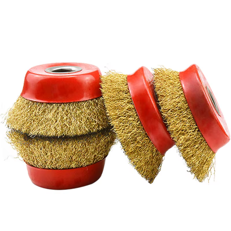 Brosse métallique de meulage pour meuleuses d'angle, enlèvement de la rouille, roue de polissage, ro
