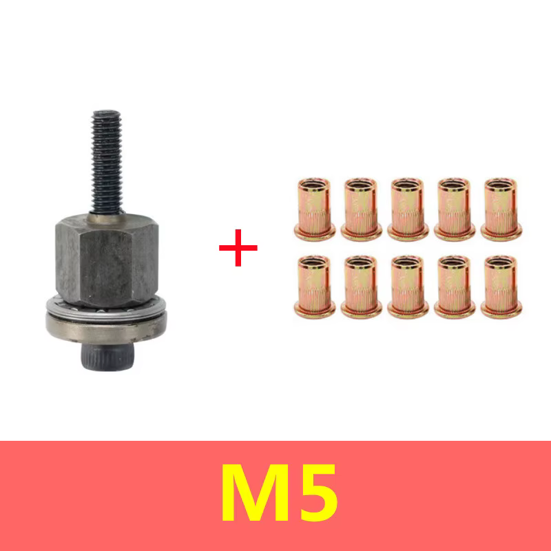 Outil de rivetage manuel avec 10 rivets, outil de pose d'inserts filetés, kit d'outils de rivetage p