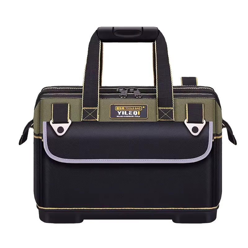 Sac à outils jaune et noir monobloc, taille 16 pouces, 18 pouces, 21 pouces, sac à outils profession