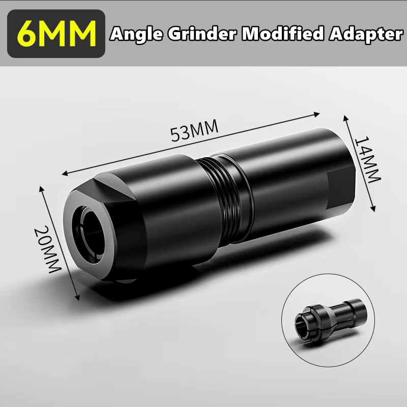 Adaptateur modifié pour meuleuse d'angle 3/6 mm, pour transformer en mandrin de meuleuse droite, com