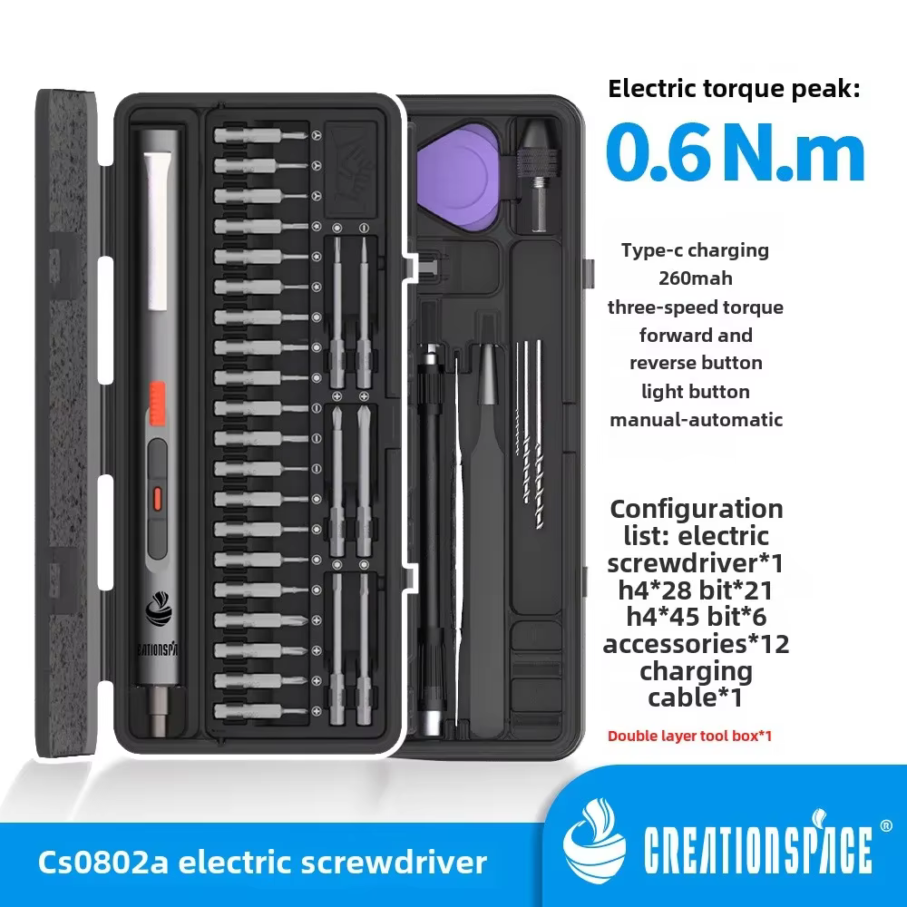 CreationSpace CS0802A perceuse électrique tournevis double usage Mini jeu de tournevis électriques o
