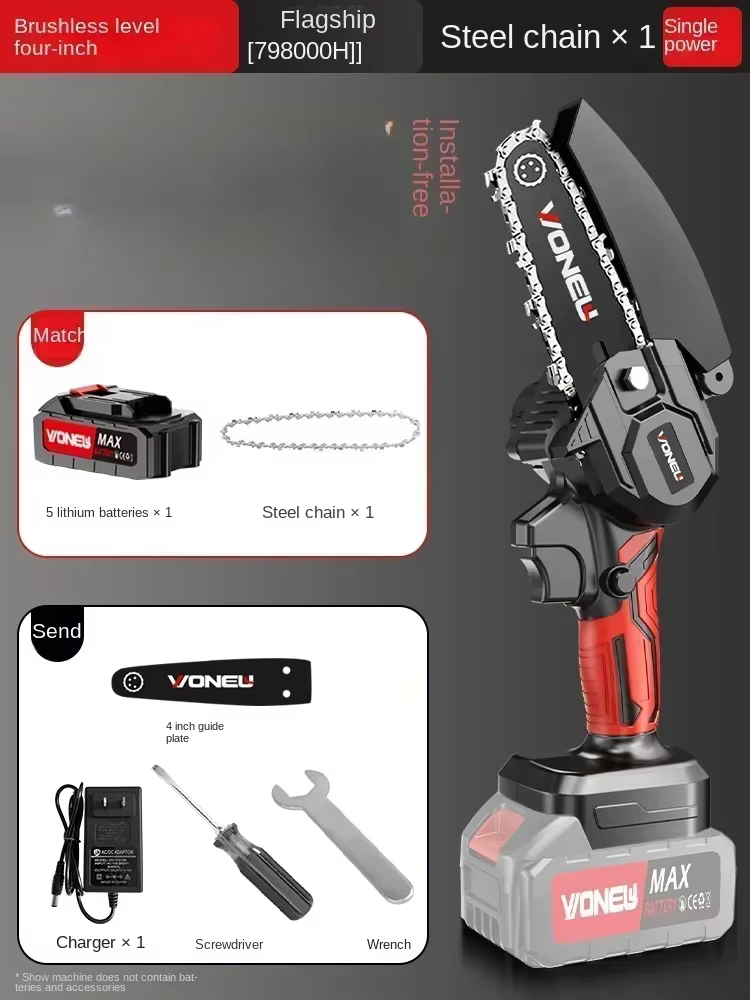 Mini scie électrique puissante 110V/220V avec batterie au Lithium, parfaite pour un usage extérieur