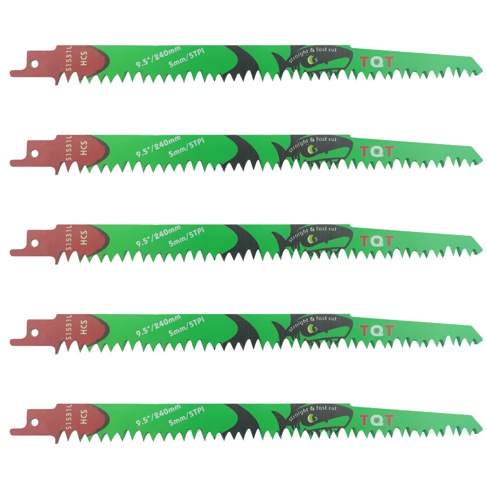 Jeu de 5 lames de scie alternative/sabre S1531L pour la coupe du bois, des bûches et des branches, l