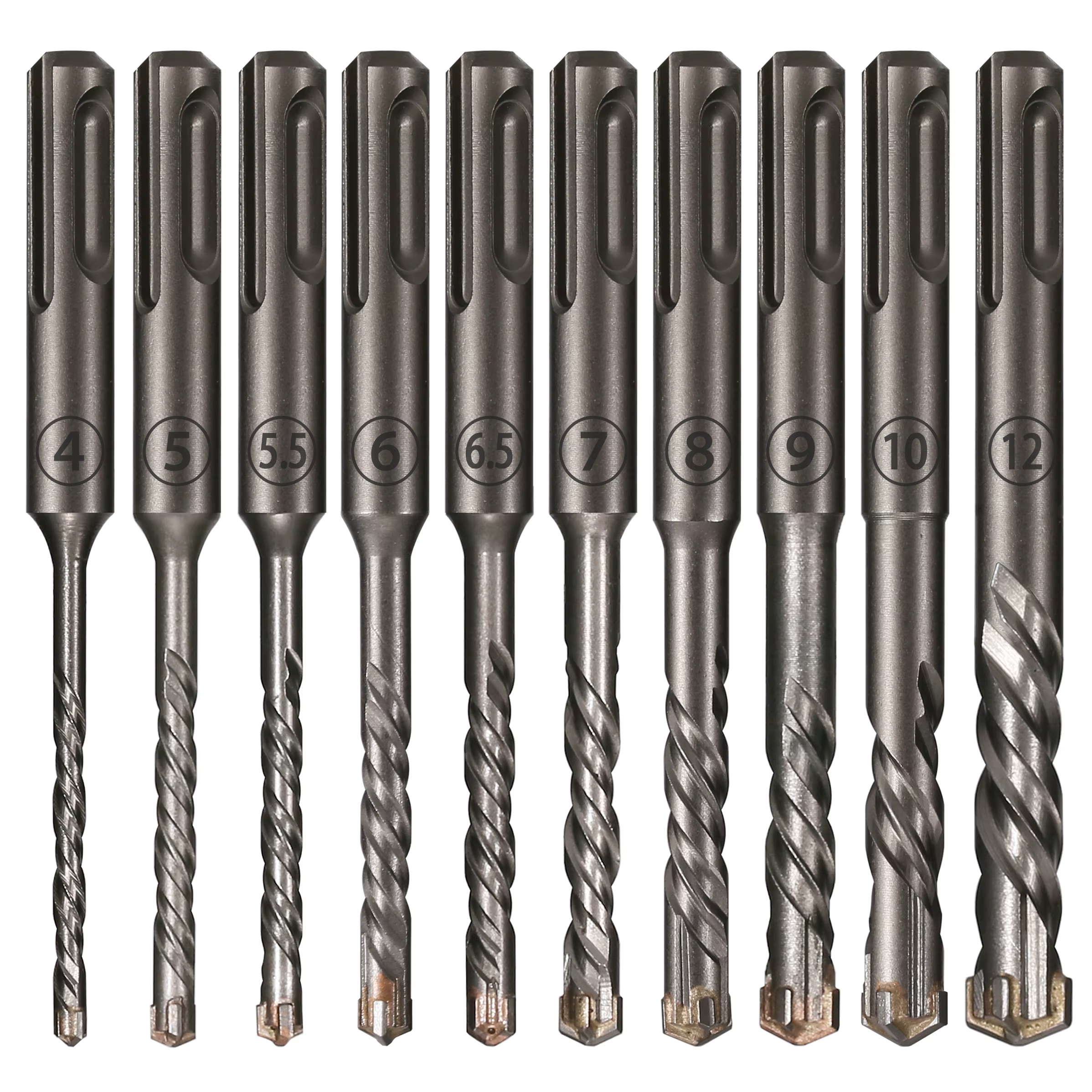 Tête de coupe transversale pour béton SDS Plus, 4-12mm, marteau à double tarière, bloc de brique mur