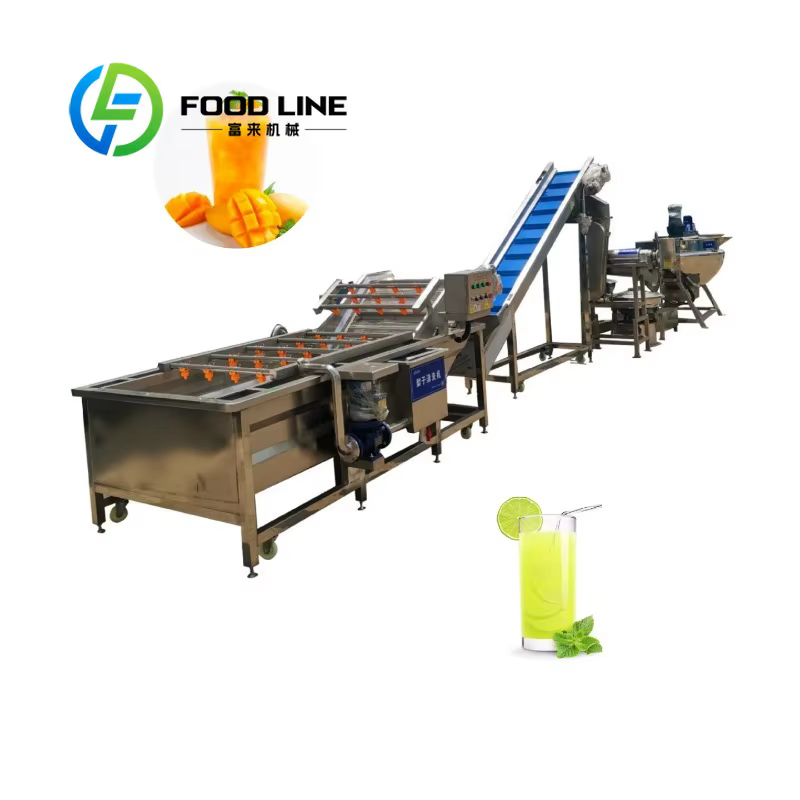 Ligne de production de jus frais multifonctionnelle comprenant des machines de pressage, de rempliss