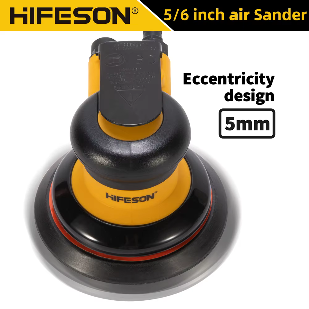 HIFESON-Ponceuse orbitale pneumatique, polisseuse à air, aspirateur à air, excentrique, rectifieuse,