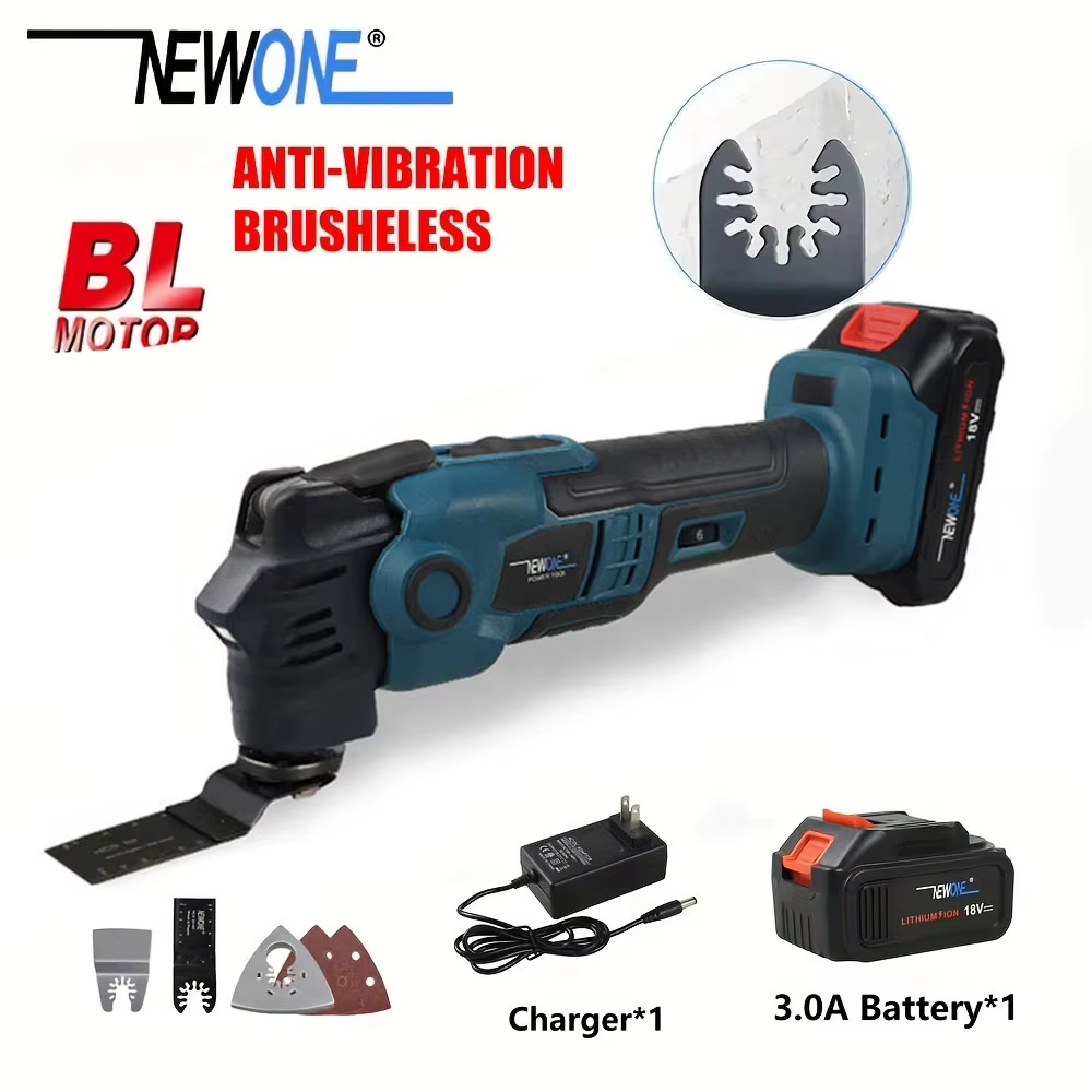 NEWONE-Outil multifonction oscillant anti-vibration sans balais et sans fil, machine électrique de r