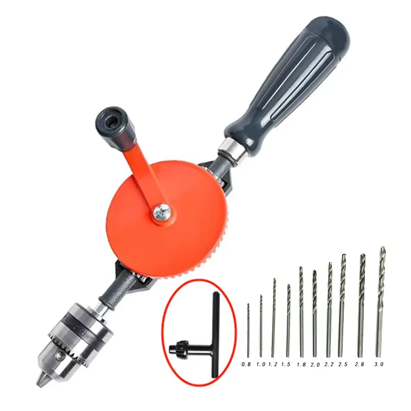 Perceuse à manivelle, perceuse de trous multifonction, perceuse manuelle pour le travail du bois, ou
