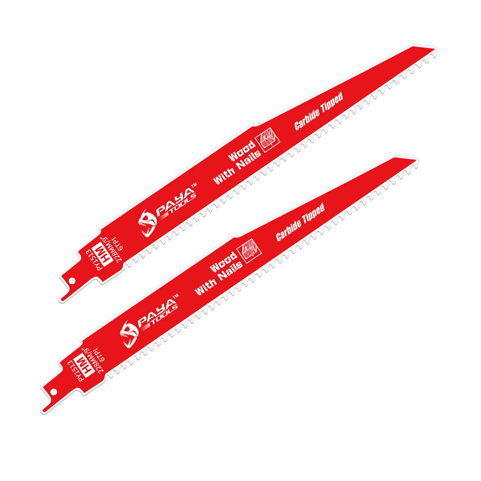 Lame de scie sabre PAYA de 9 pouces à pointe en carbure, 6TPI, pour couper le bois avec des clous, l