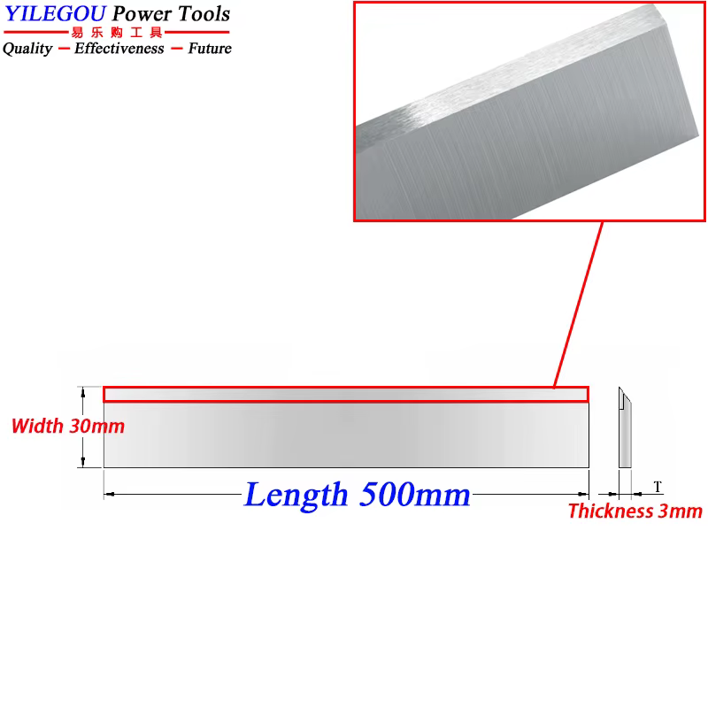 3 lames de raboteuse électrique W4 HSS 500 mm 510 mm. Raboteuse en acier rapide 3x30x510 mm. Lames d