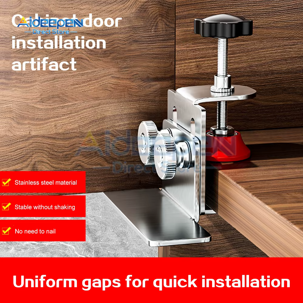Outil d'installation de porte d'armoire portable en acier inoxydable, montage de cadre d'armoire, mo