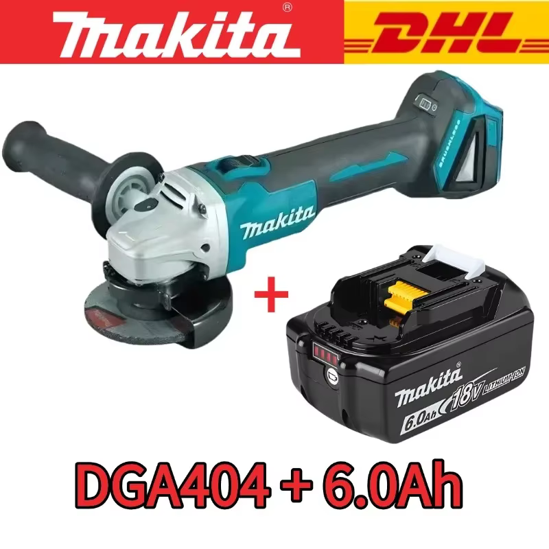 Meuleuse d'angle électrique sans fil Makita 18V 125mm DGA404 haute puissance, batterie lithium-ion r
