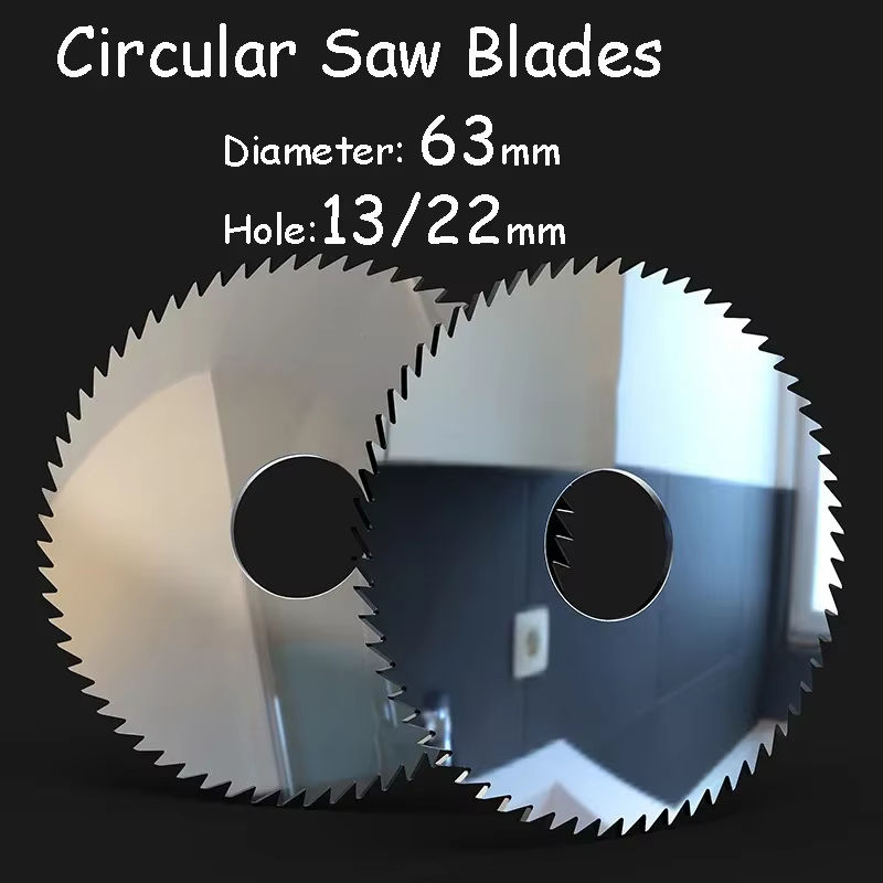 Lames de scie circulaire en tungstène, 63mm de diamètre 13/22mm, épaisseur des trous 0.2-6mm, fraise
