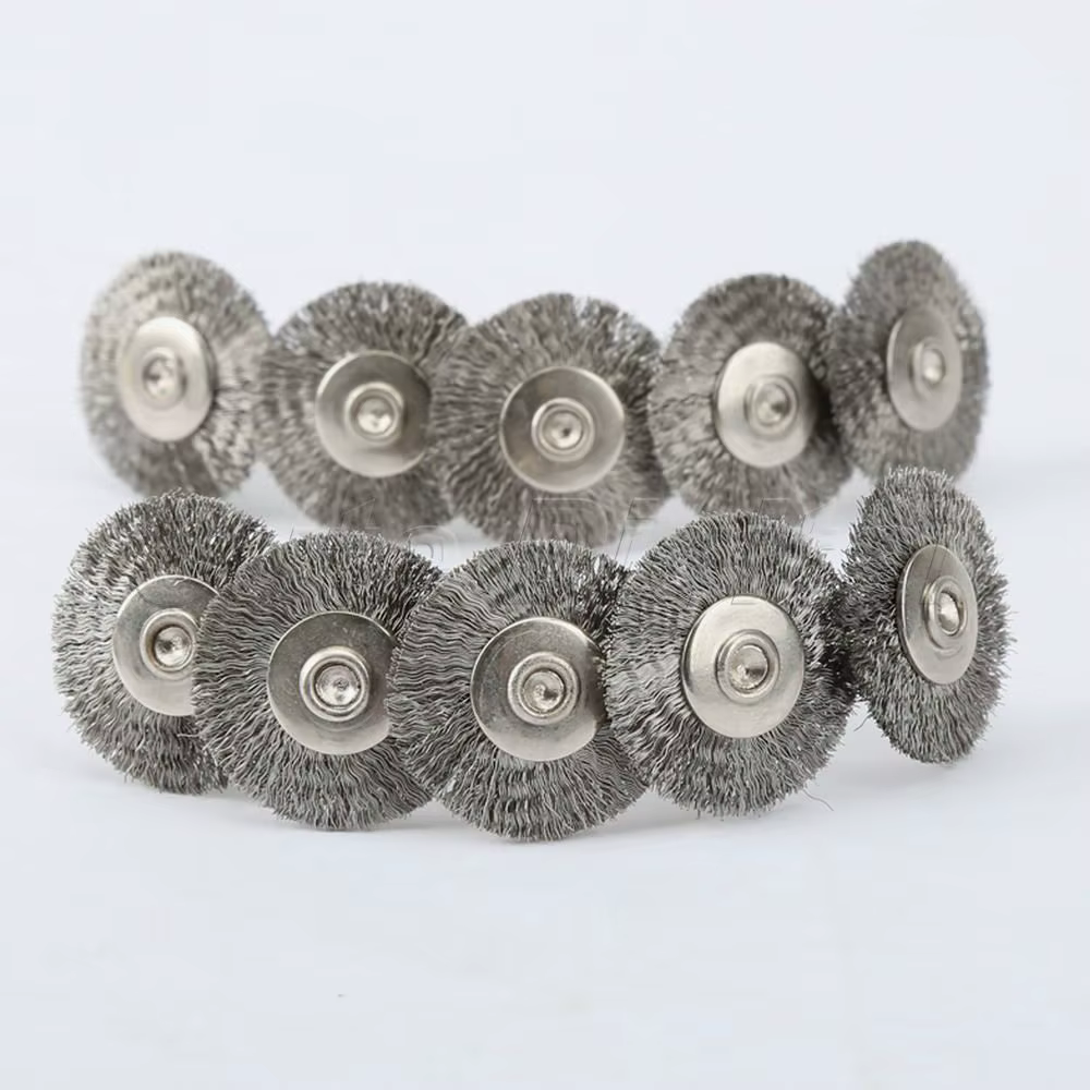 Accessoires Dremel, brosse rotative en acier de 22mm, brosses à roue métallique Dremel pour meuleuse