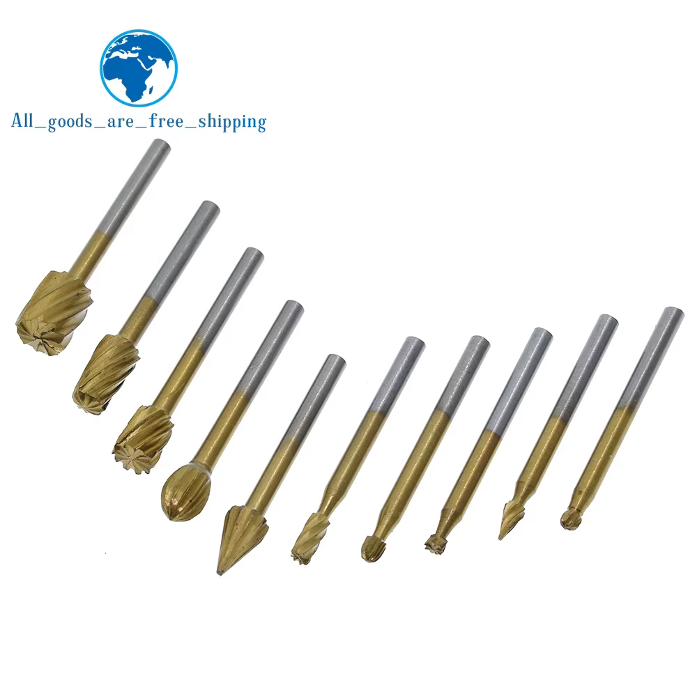 TZT 1 ensemble 1/8 HSS routeur de routage forets ensemble Dremel carbure rotatif bavures outils bois