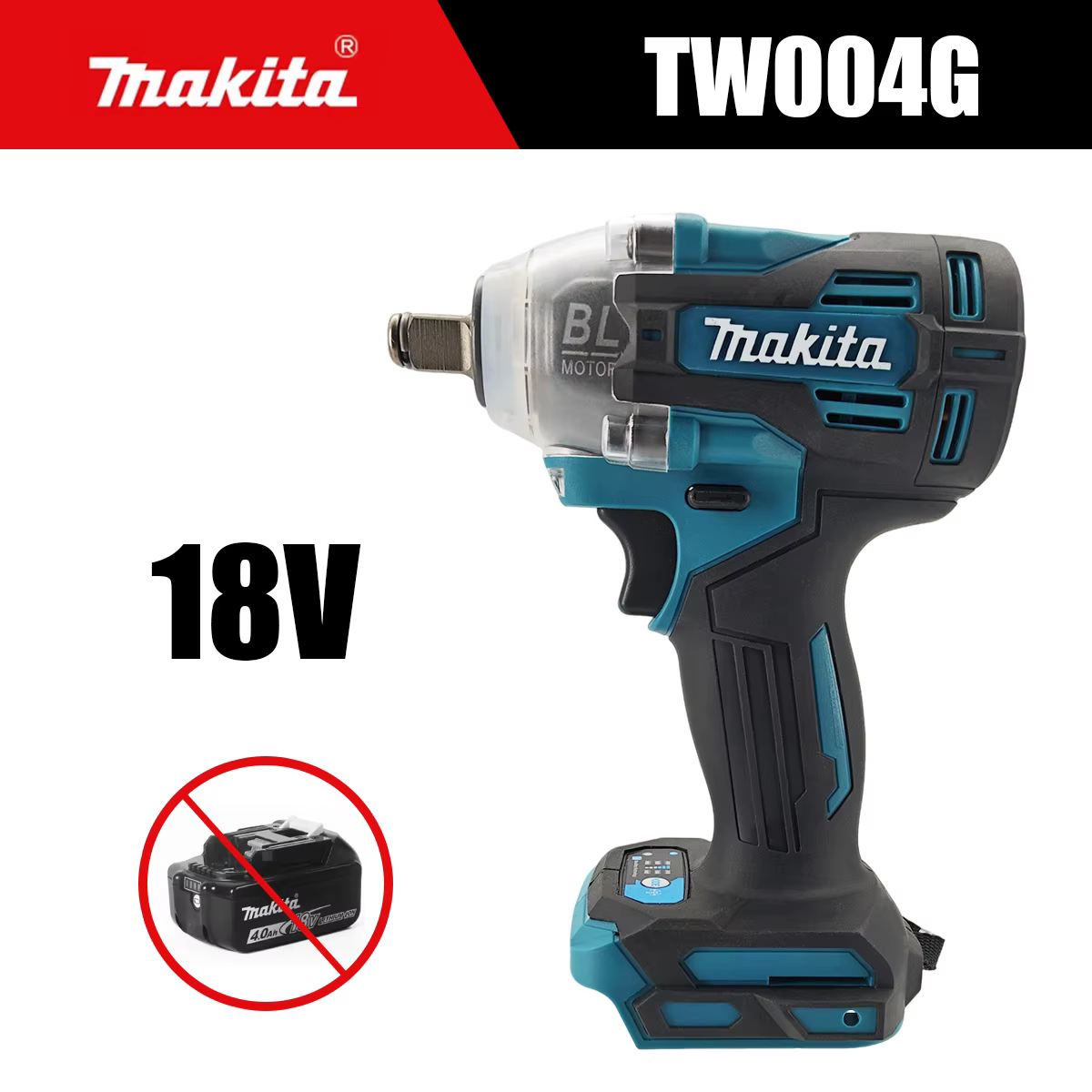 Makita TW004G Perceuse-visseuse sans balais 18V et tournevis électrique, outil rechargeable compatib