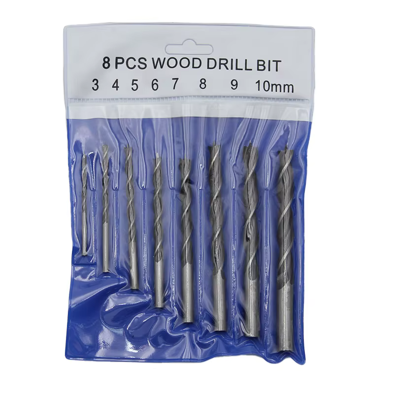 Perceuse à bois à trois pointes 3-10mm, 8 pièces, perceuse à branche DC, foret électrique, foret hél