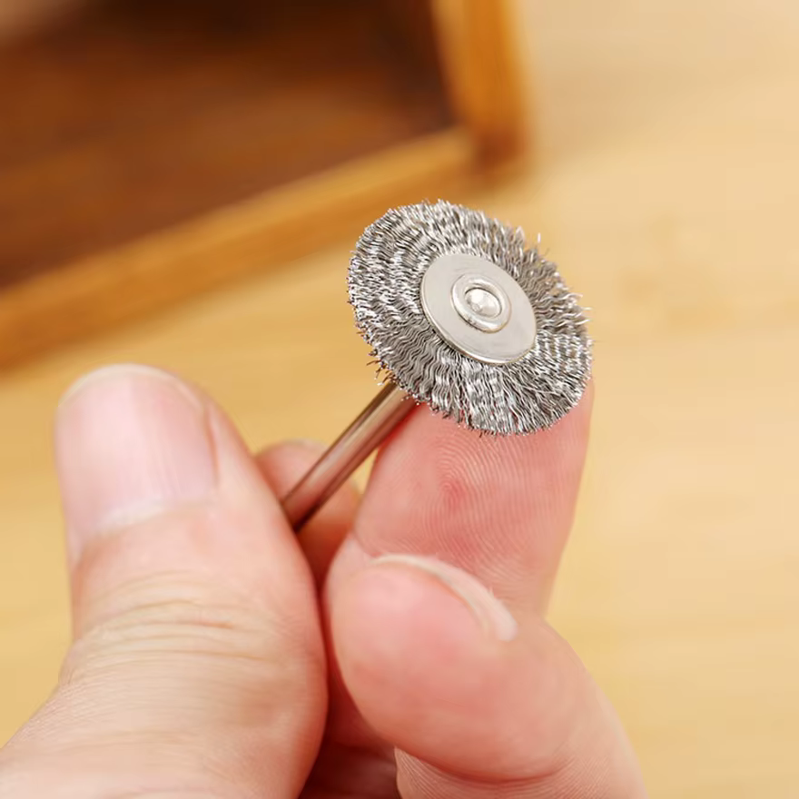 Accessoires Dremel, brosse rotative en acier de 22mm, brosses à roue métallique Dremel pour meuleuse