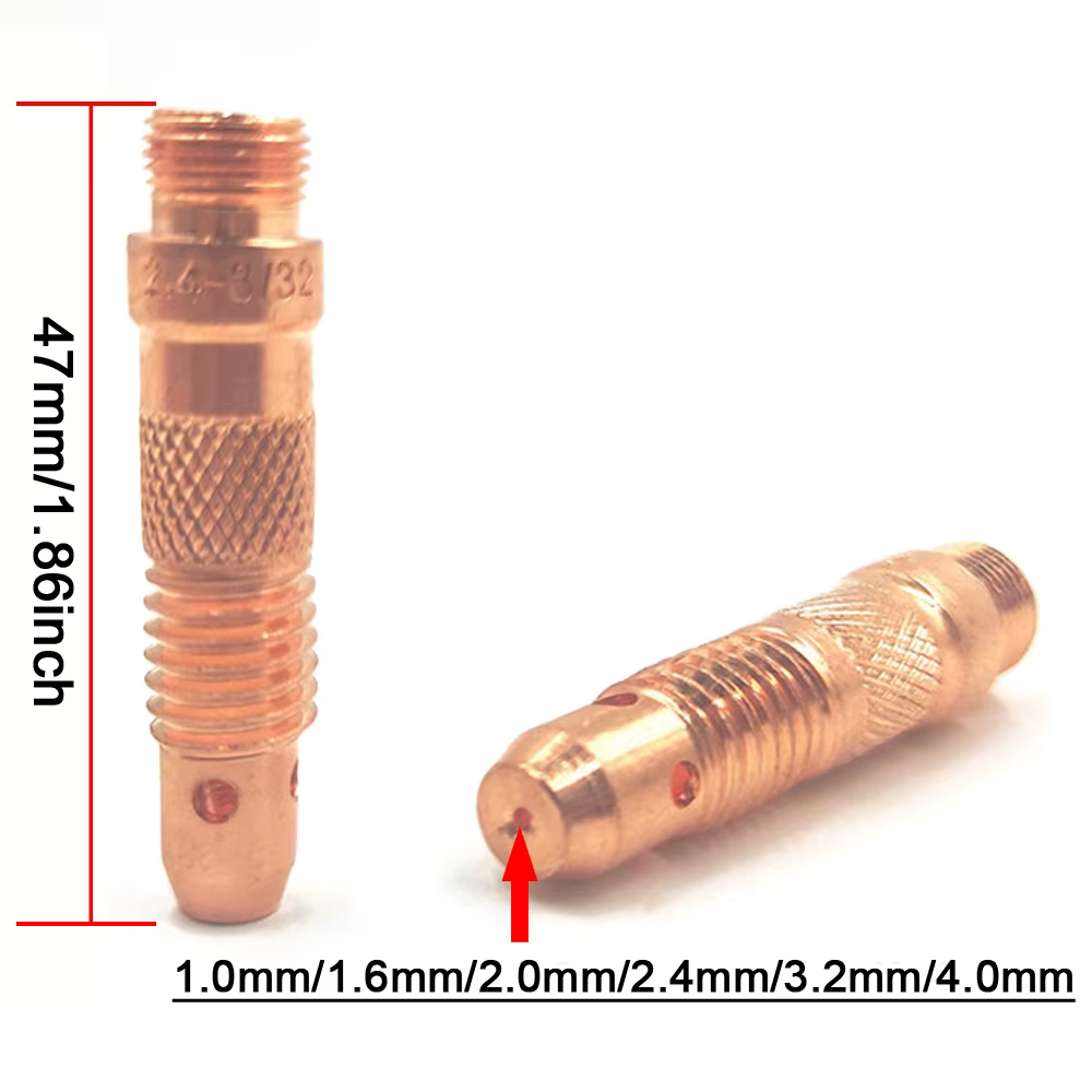 Corps de pince de consommable de torche de soudage à l'argon 1.0mm 1.6mm 2.0mm 2.4mm 3.2mm 4.0mm WP1