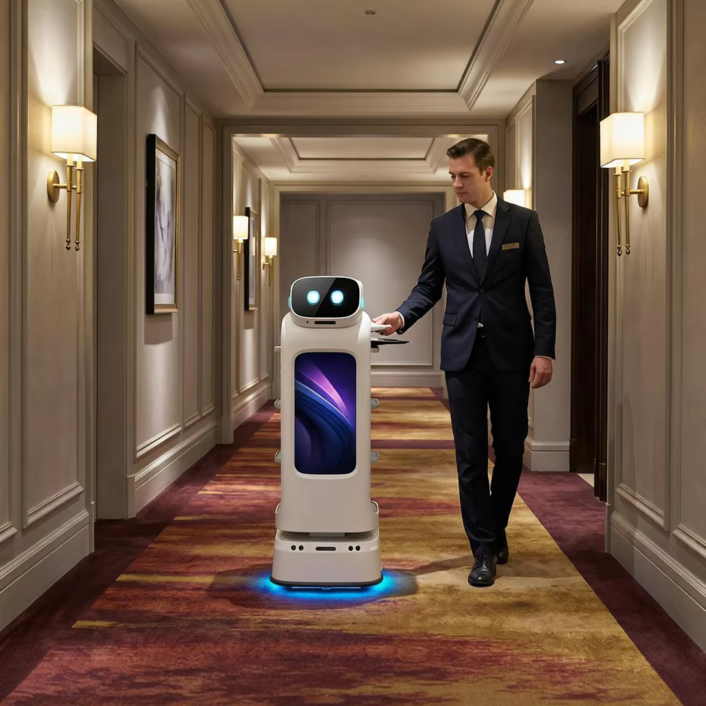 Robot de livraison de nourriture intelligent personnalisé pour usage commercial - Robot de service d