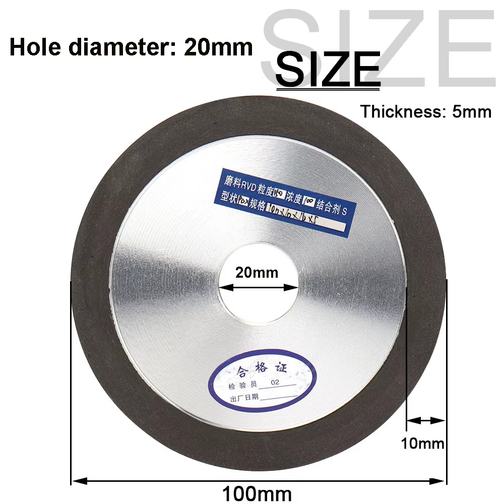 100mm/125mm/150mm diamant noir sable meule résine liaison tungstène acier fraise outil affûteuse meu
