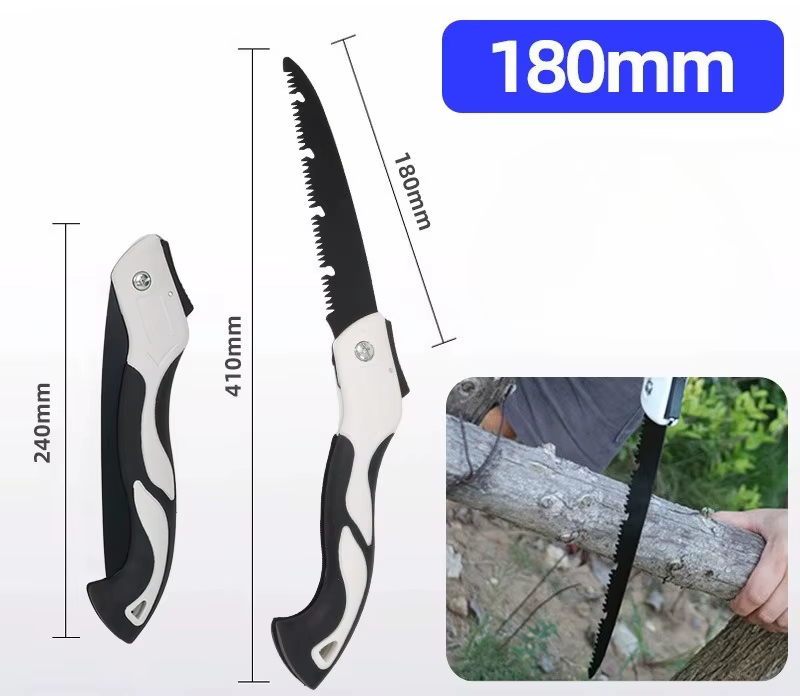 Scie à main pliante multifonctionnelle pour l'extérieur, scie à bois pliable portable pour l'élagage