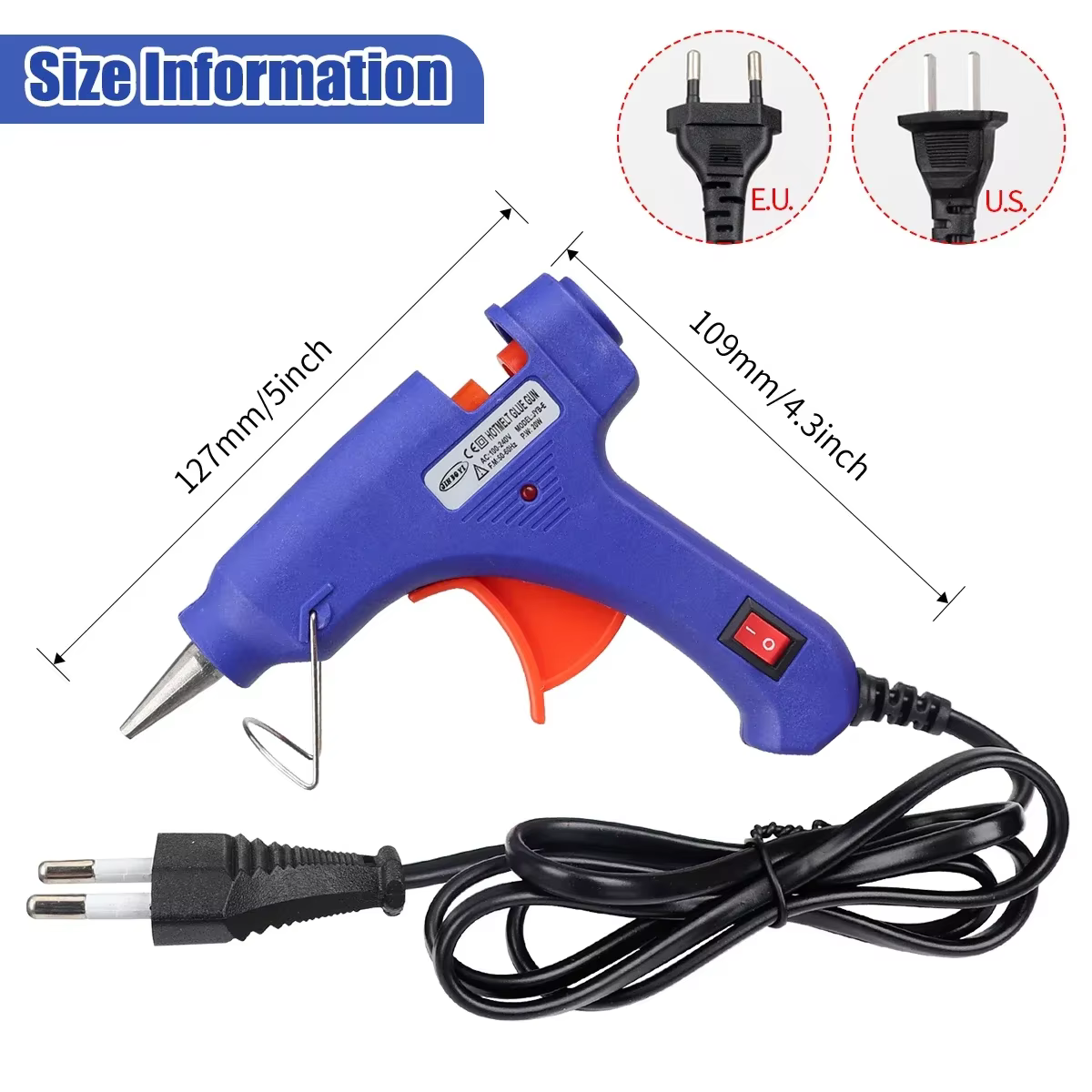 20W pistolet à colle thermofusible bricolage Mini pistolets industriels ménagers température de chal