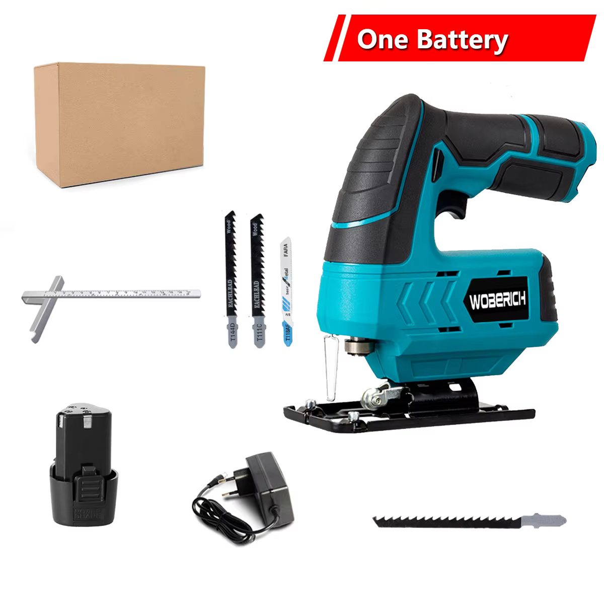WOBERICH Portable sans fil 65mm lame rapide changée sans fil gabarits batterie scie sauteuse outil é