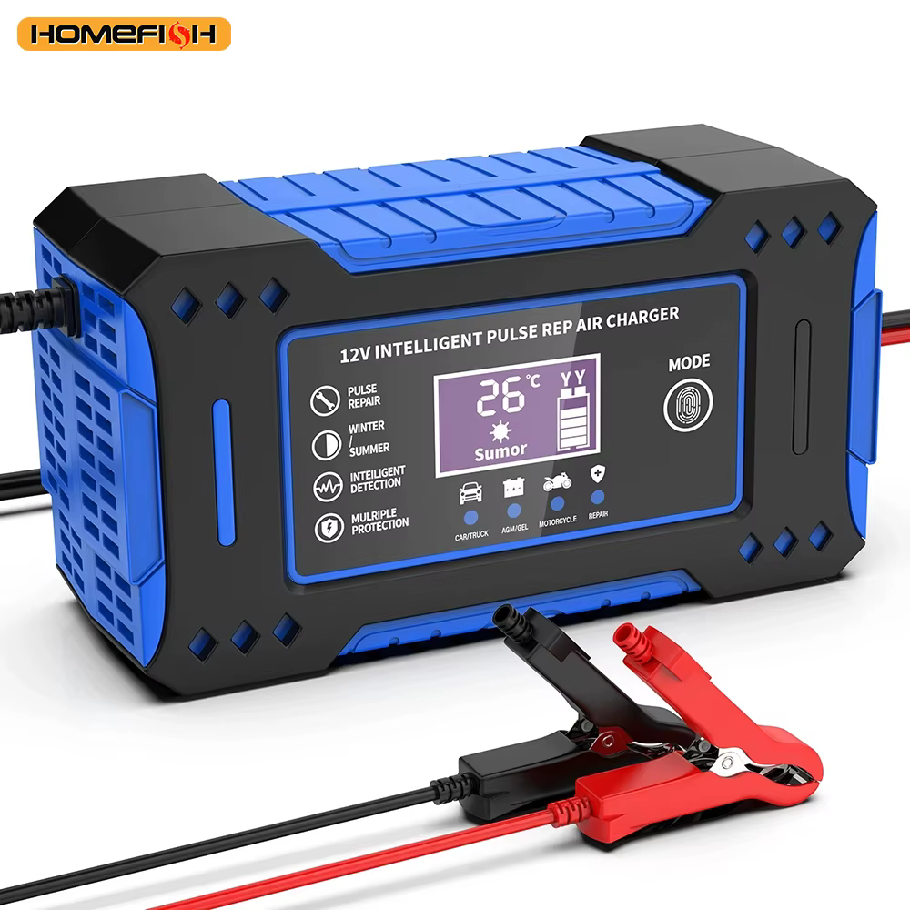 Réparation de batterie écran LCD 6A 12V chargeur de batterie de voiture Intelligent unité de charge 