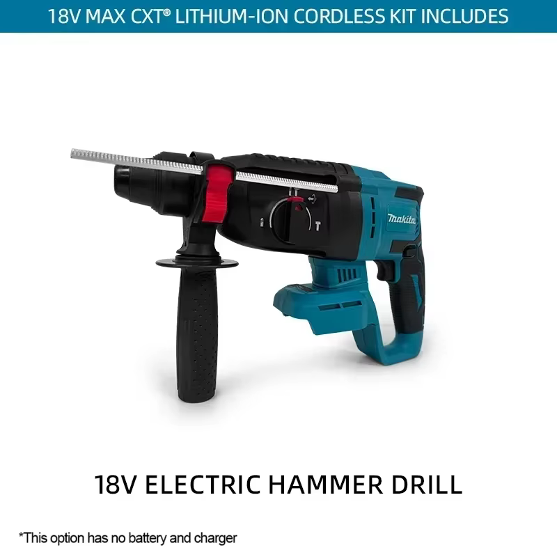 Makita Original 18V 26MM Perceuse à percussion sans balais, perceuse électrique sans fil au lithium,