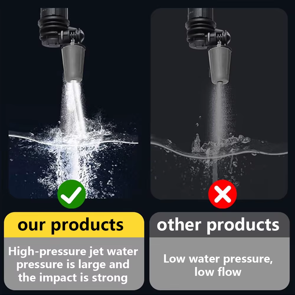 Pistolet à eau haute pression, buse rotative à 360 degrés, peut être soufflé ou droit, Jet d'eau pou