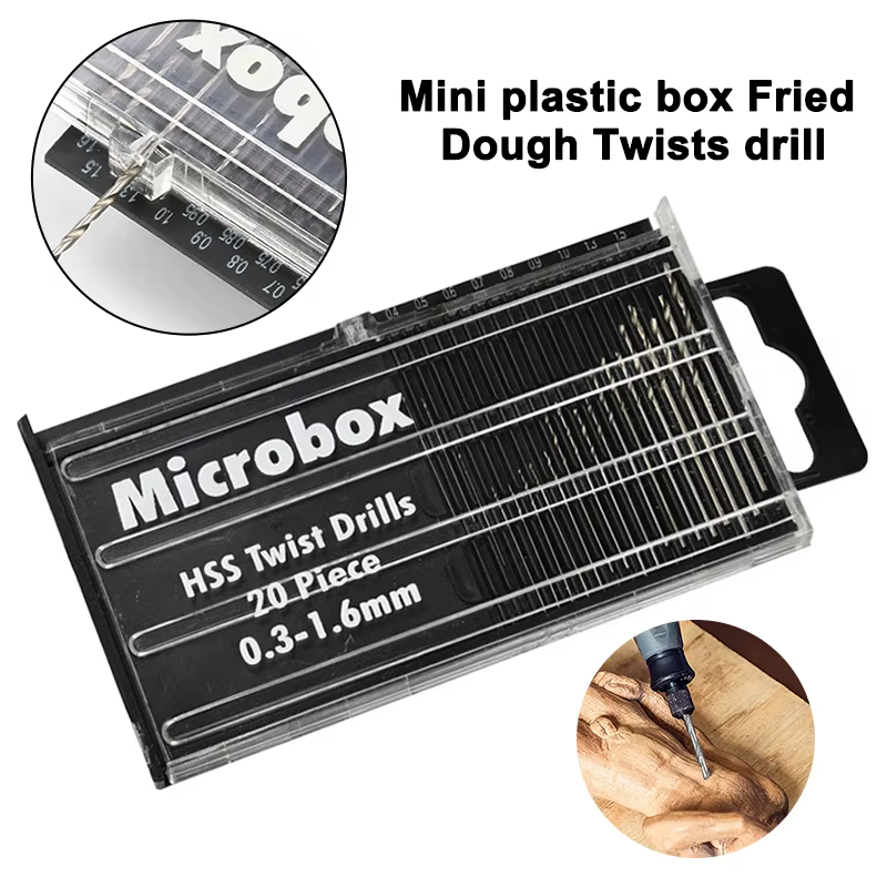Mini perceuse hélicoïdale de meulage complet 0.3-1.6mm, ensemble de 20 pièces pour le travail du boi