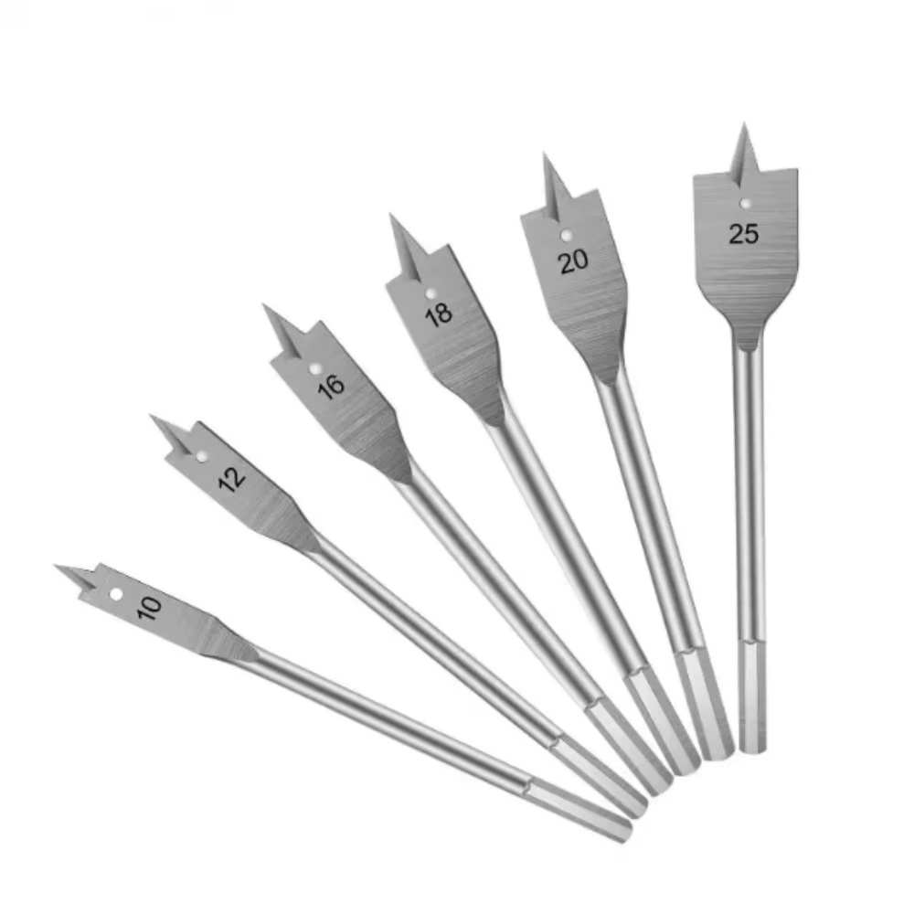 Ensembles d'outils pour le travail du bois en acier à haute teneur en carbone, perceuses plates long