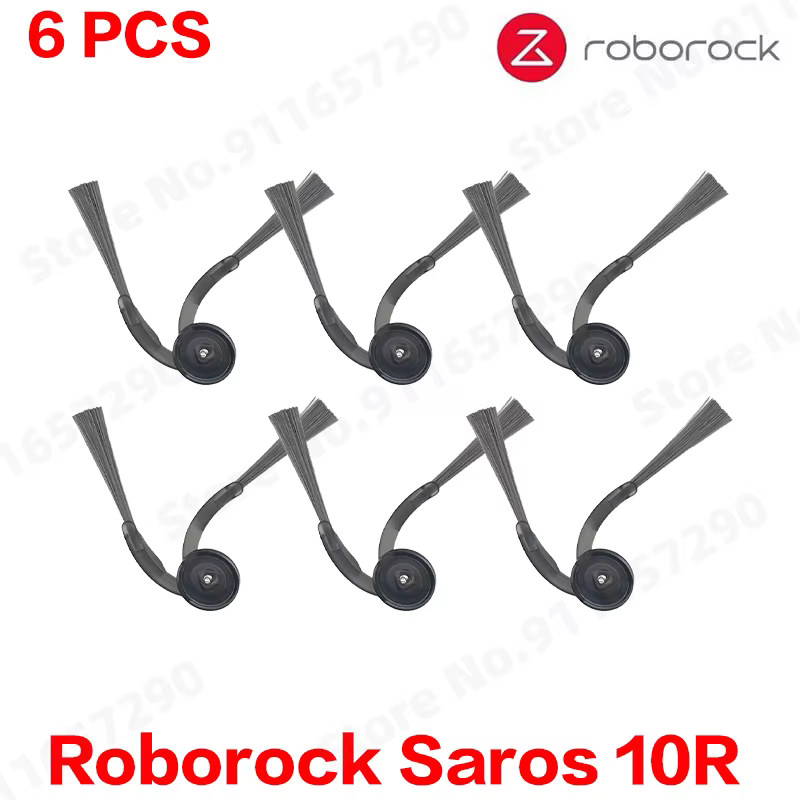 Pièces détachées Roborock Saros 10R : brosse principale, brosse latérale, filtre HEPA, chiffon de ne