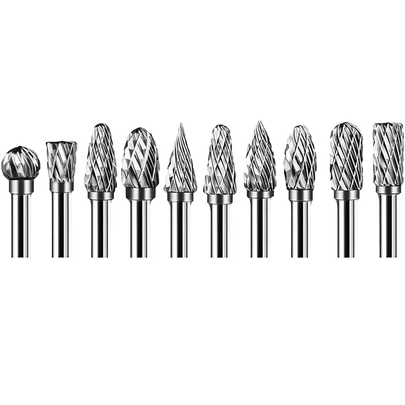 Jeu de bavures en carbure pour outil rotatif Dremel, râpe, accessoires de sculpture sur bois, access