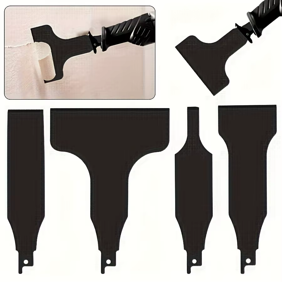 Lot de 4 lames de scie sabre robustes pour l'élimination de la saleté, du revêtement mural et du car