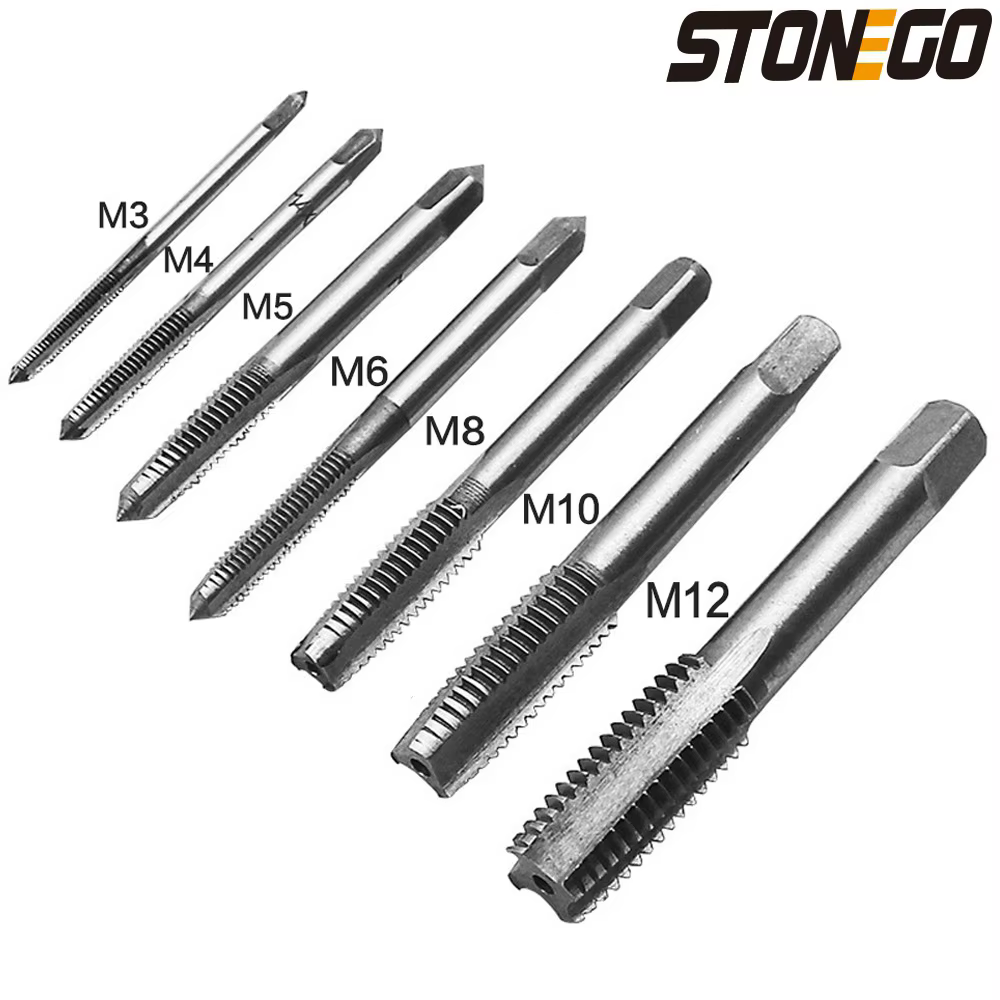 STONEGO-Perceuse à tarauder à main, 5 pièces/7 pièces, roulement en acier conique, spirale à main, p