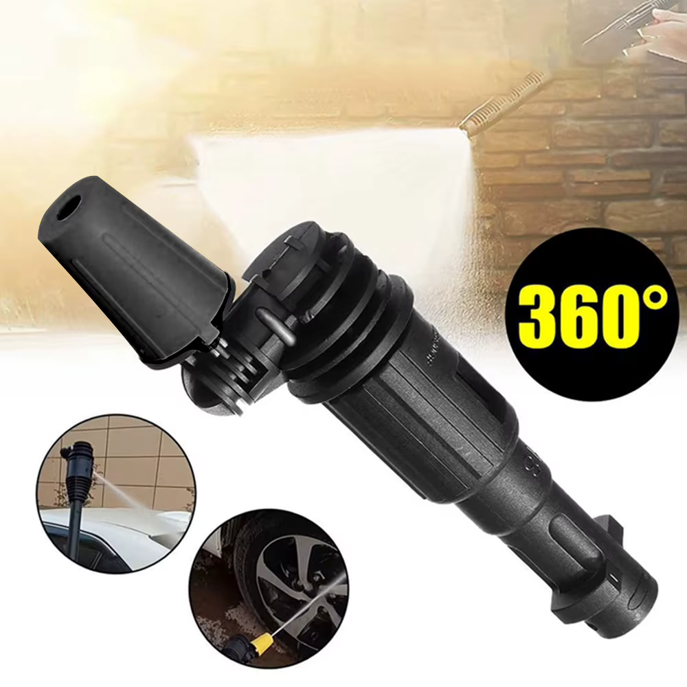 Pistolet à eau haute pression, buse rotative à 360 degrés, peut être soufflé ou droit, Jet d'eau pou