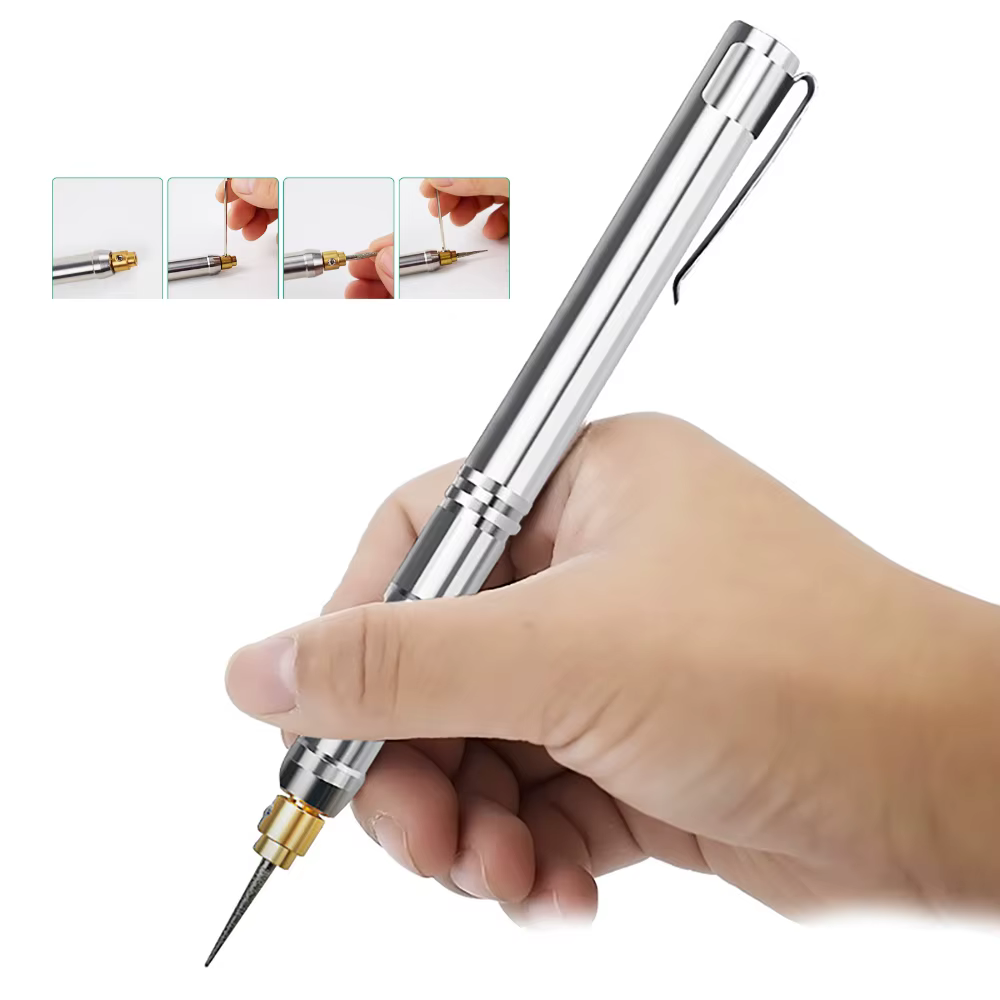 Mini perceuse électrique 3.7V, broyeur avec batterie Rechargeable, bois, métal, verre, Jade, plastiq