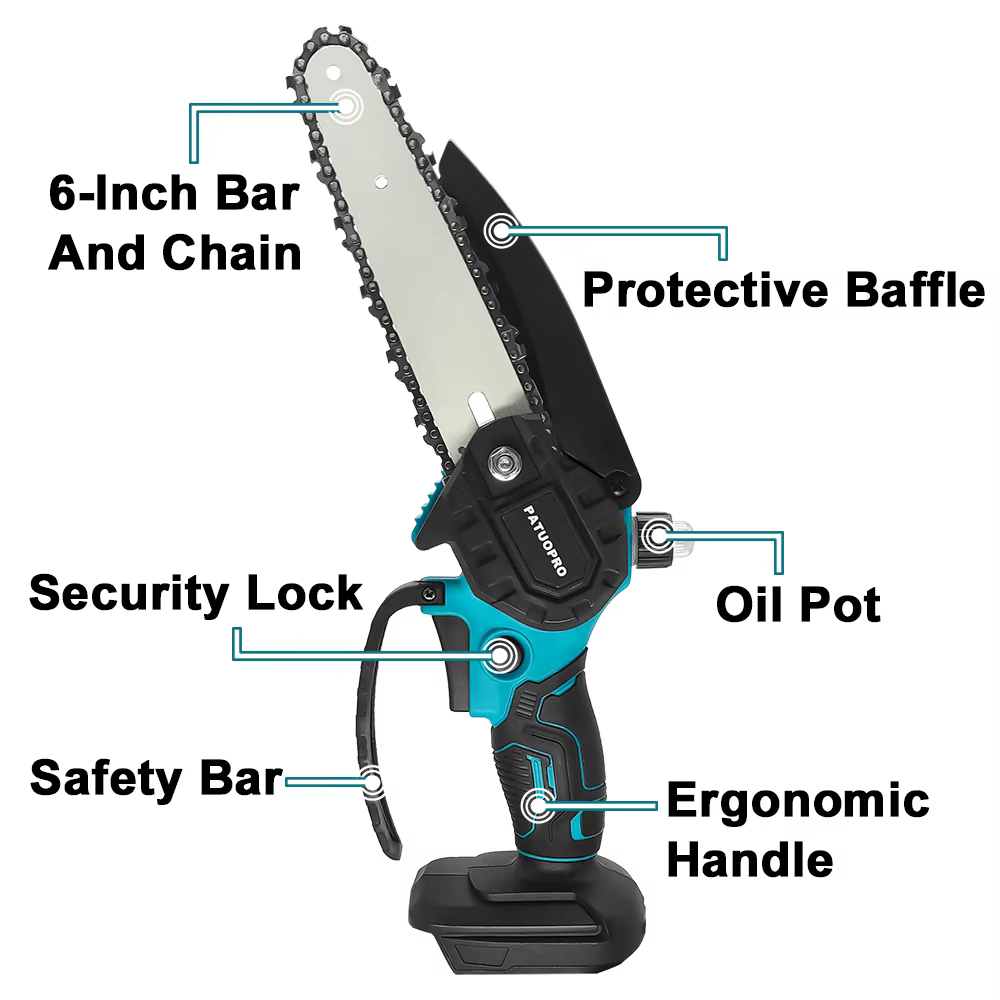 Makita – Mini scie électrique sans fil de 6 pouces, outils de jardinage pour le travail du bois, cou