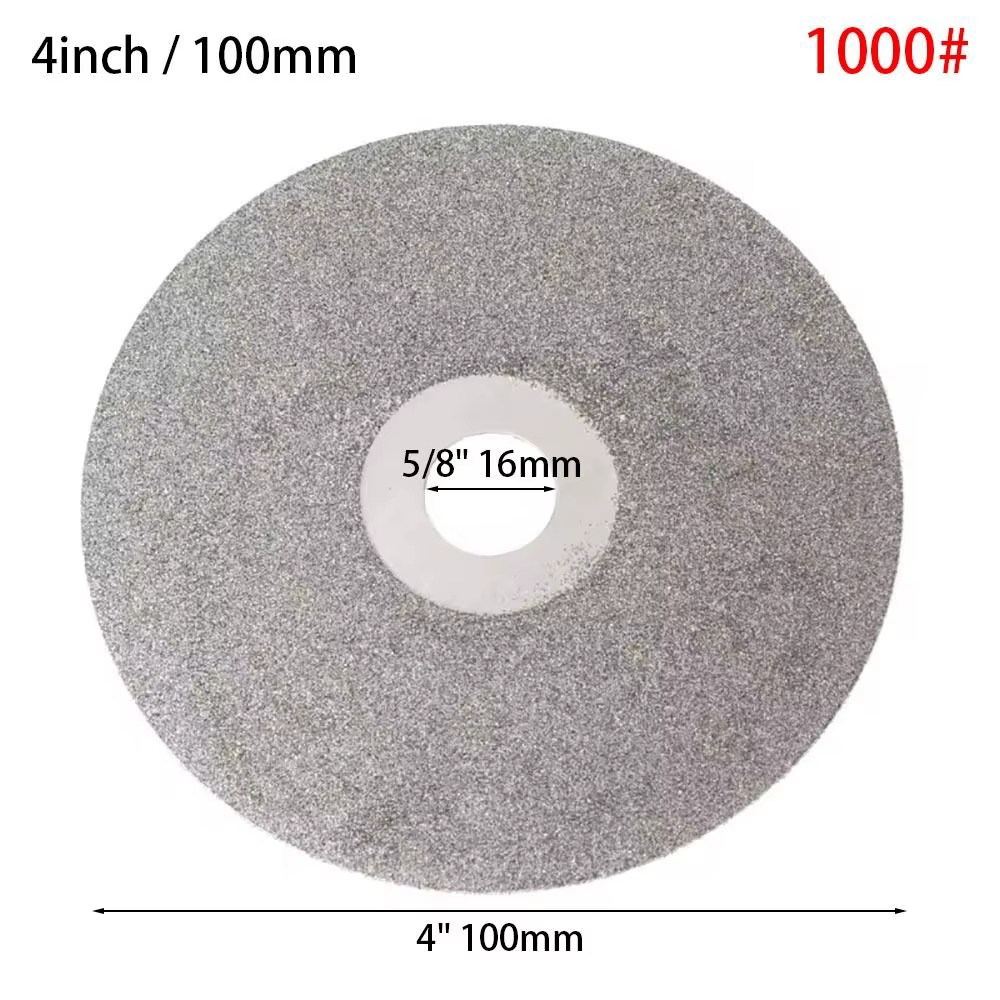 1 pièces diamant enduit diamant disque de meulage 4 pouces 100mm 80-3000 grain meules disque abrasif