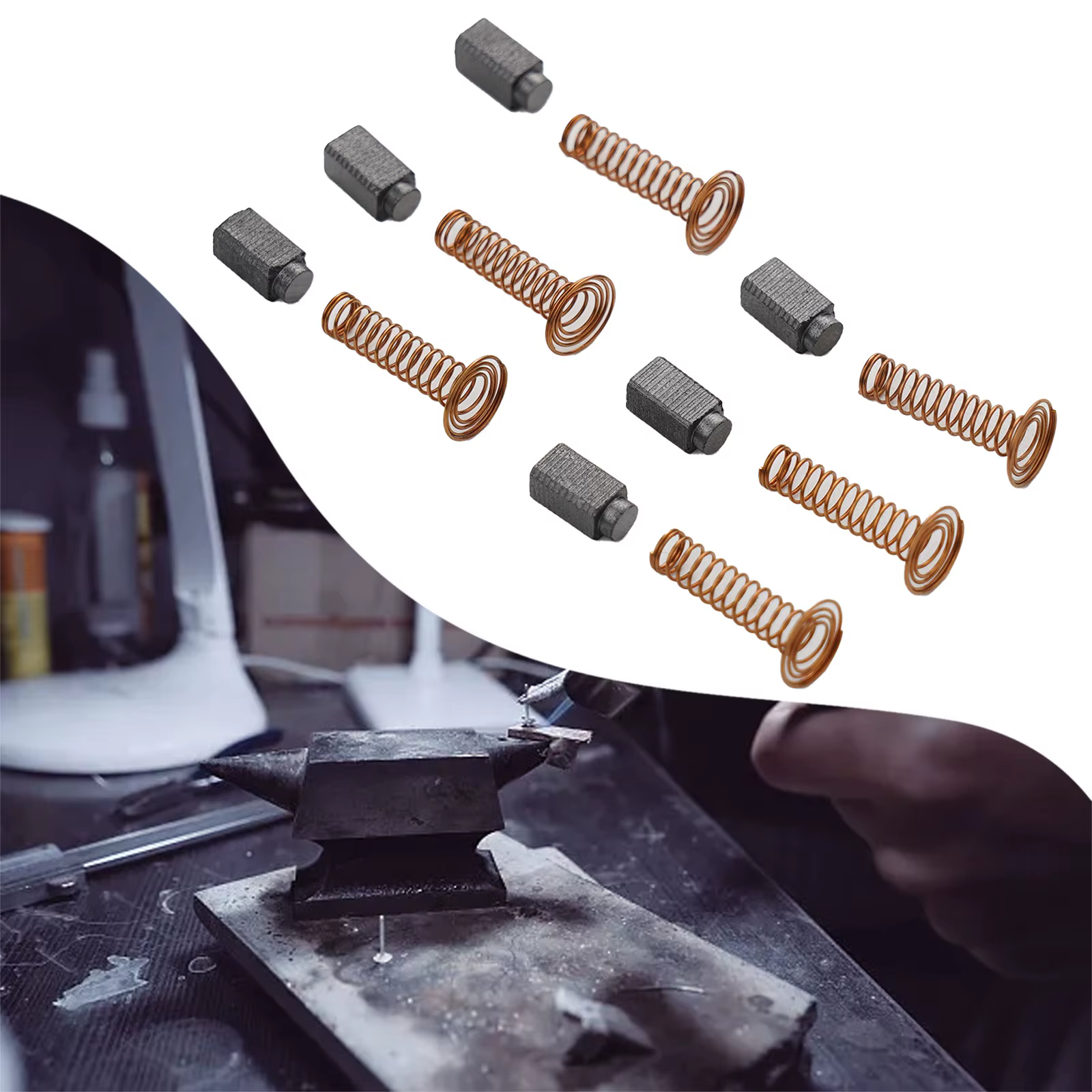 Brosse à charbons avec ressort pour perceuse, outil rotatif, pièce de moteur électrique