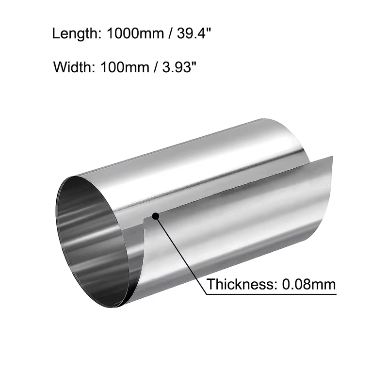 Épaisseur 0.01mm-0.1mm bande d'acier inoxydable tôle d'acier mince plaque d'acier inoxydable SS304/f